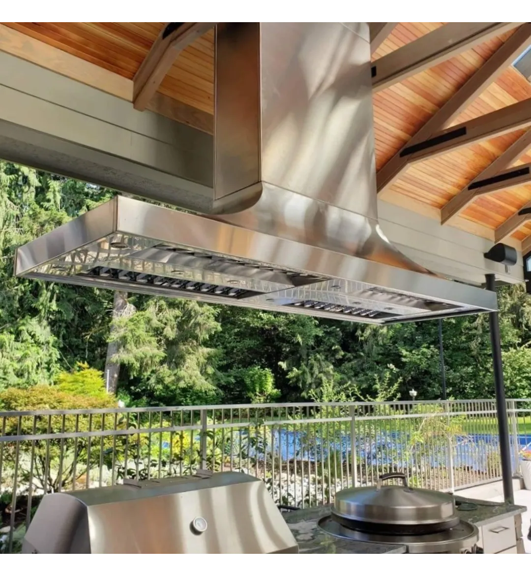Stainless steel outdoor kitchen hood